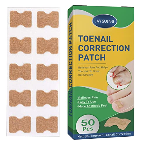 ZCSXK 2 Pcs Voet Nagel Patch,Teennagelcorrectiestrips met dubbelzijdig klevende pasta 50st Ingegroeide Nagel Corrector Teennagel Tool Voetverzorging Teennagel Correctie