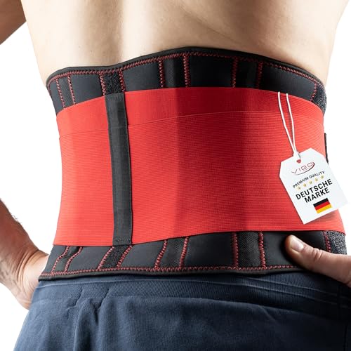 Vigo Sports Rugbandage   ademend & individueel verstelbaar voor verlichting & preventie van rugklachten   medische niergordel voor je lendenwervel   anti-holle kruis rug