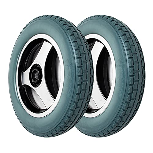 KWIBYBGS 12Inch Rolstoel Achterwiel Alumiwielen Hub 55Mm Super Dikke Banden Vervangen De Achterwielen Van Rolstoelen/Gray 2 Pcs