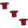 Beaupretty 3Pcs Verzorgende Kiel Kapsel Schort Korte Mouw Kapper Uniform Haarverf Cape Haarstyling Doek Kapper Verzorgende Kielen Verzorgende Schort Kapper Kleding Kapsel Cape Rood