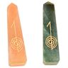 Blessfull Healing Reiki Spirituele Gift Gele Aventurijn, Groen Aventurijn Symbool Gegraveerd USUI Wand-