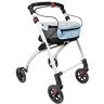 KMINA PRO Rollator Lichtgewicht Opvouwbaar, Rollator Opvouwbaar met Wielen, Looprek voor Volwassenen, Rollator voor in Huis, Rollator met Tas, Rollator voor Mannen en Vrouwen, Rollator Blauw