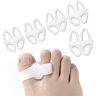 WANGCL Bunion Gel Teenafscheider Met 2 Loops 10 Pack Bunion Corrector voor Vrouwen en Mannen Relief Bunionette Calluses