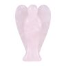 HEEPDD Opaal steen, 2 inch vredesengel tas genezing standbeeld beschermengel opaliet edelsteen gesneden rozenkwarts vredesengel (roze)