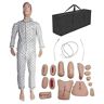 PASPRT Patiëntenzorgsimulator 1,80 m Geriatrische Oefenpop Verpleegvaardigheden Mannelijke en Vrouwelijke Verpleegpop Menselijk Anatomisch Model