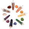 Blessfull Healing Set van 7 (zeven chakra) Flat 7 Chakra Symobl hanger ketting + Tumble Set-