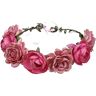 LALAFINA Roos Hoofdband Bloemen Hoofddeksel Haarkrans Krans Hoofddeksel Vrouwen Hoofdband Bloemen Hoofdband Haarkransen Voor Vrouwen Fee Lauwerkrans Bloemenmeisje Kleding Stof Badplaats