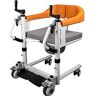 Generic Geduldige Lift 360° Split Seat Geduldige Lift Rolstoel met Harde Rugleuning en Potty, 5 in 1 Vervoerstoel voor Ouderen en Gehandicapten thuis