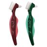 BAIGOO 2 Pcs Premium Hard Denture Brush Toothbrush, Cleaning Brush, Multi-Layered Bristles &Portable Denture Double Sided Brush