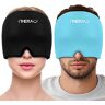 I-THERA-U Migraine-muts, reliëf, 2 stuks, herbruikbaar, migrainemasker en hoofdhuid, ijszak van gel, anti-migrainehelm, hoofdpijn, anti-migraine, migraine-muts, kompres warm, koud, Blauw Zwart