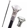 Mavcobo Diamond Headed Pimp Cane-36" kostuumriet Elegante Prop Stick Pimp Canes Halloween Prop Stick Pimp Canes voor volwassenen kinderen(silver,91cm/35.8in)