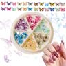 behound 30/120PCS Nail Art Miniature Butterfly, 3D Butterfly Nail Charms, Colorful Butterfly Acrylic for Nail Art Decoration, Micro Butterfly Crafts Nail Art (Set 3)