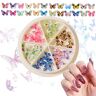 behound 30/120PCS Nail Art Miniature Butterfly, 3D Butterfly Nail Charms, Colorful Butterfly Acrylic for Nail Art Decoration, Micro Butterfly Crafts Nail Art (Set 4)