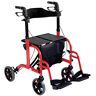 Aidapt Duo Deluxe Rollator en Transit Chair in One Red (Geschikt voor btw-vrijstelling in het Verenigd Koninkrijk)