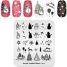 ALEXNAILART Nail Art Stempel Plate Template Kerst Thema Cartoon Sneeuwpop Sneeuwpop Boom Kaars Patroon DIY Nail Art Foto Stamp Stempelen Platen Manicure Print Tool