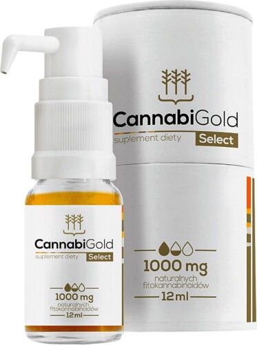 Select CannabiGold Select 1000mg naturalnych fitokannabinoidów CBD 12 ml HemPoland