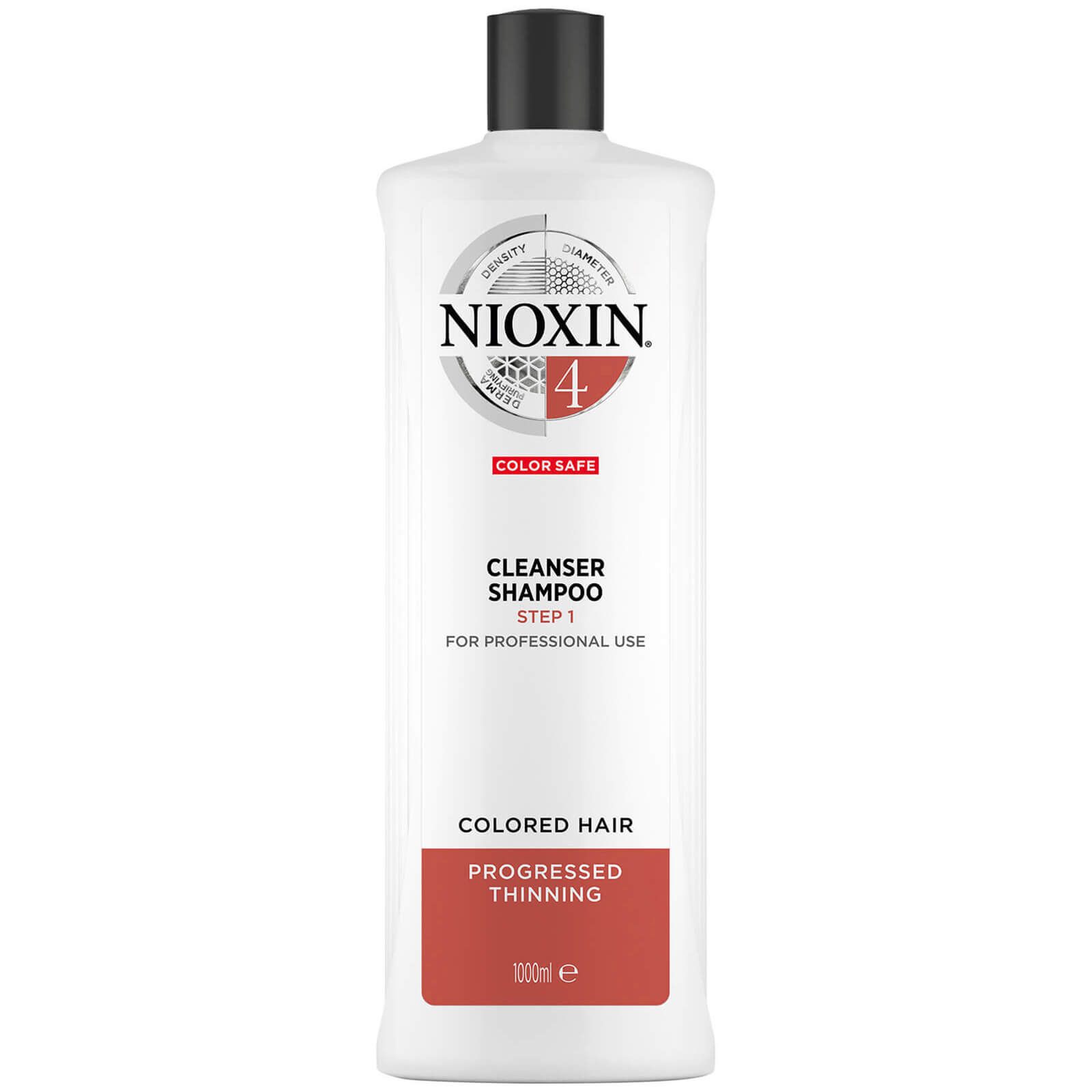 NIOXIN 3-Part System 4 Cleanser Shampoo for Coloured Hair with Progressed Thinning 1000ml