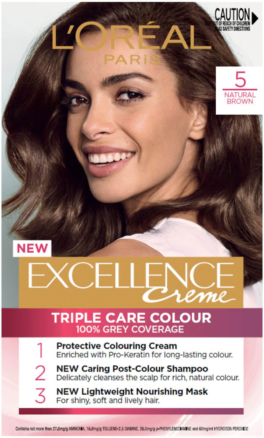 L’Oréal Paris L'Oréal Paris Excellence Creme Permanent Hair Colour - Brown 5.0