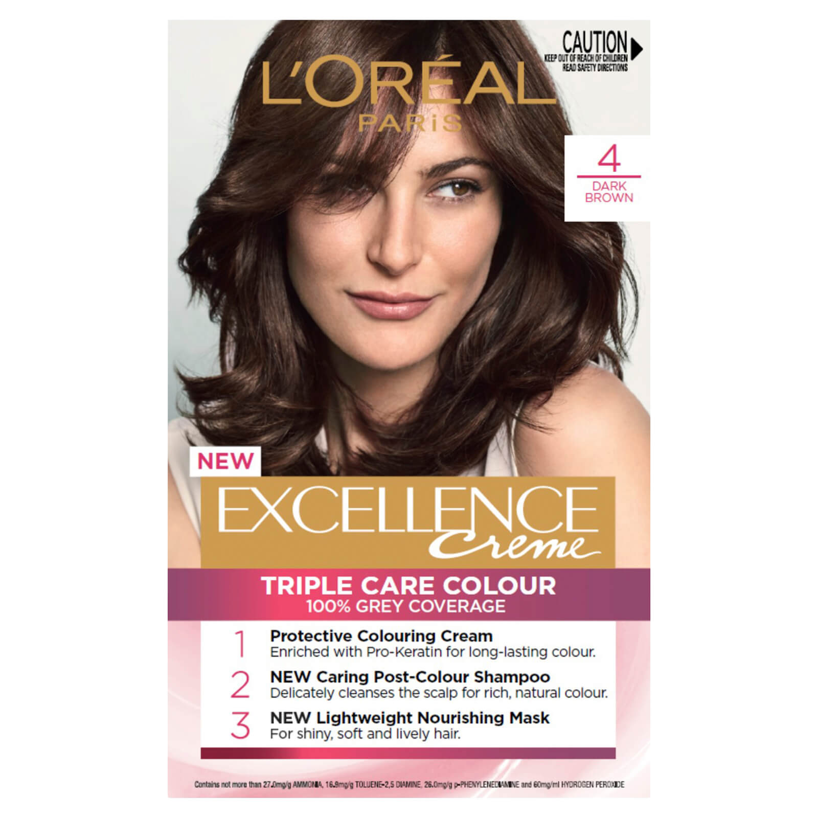 L’Oréal Paris L'Oréal Paris Excellence Creme Permanent Hair Colour - Dark Brown 4.0