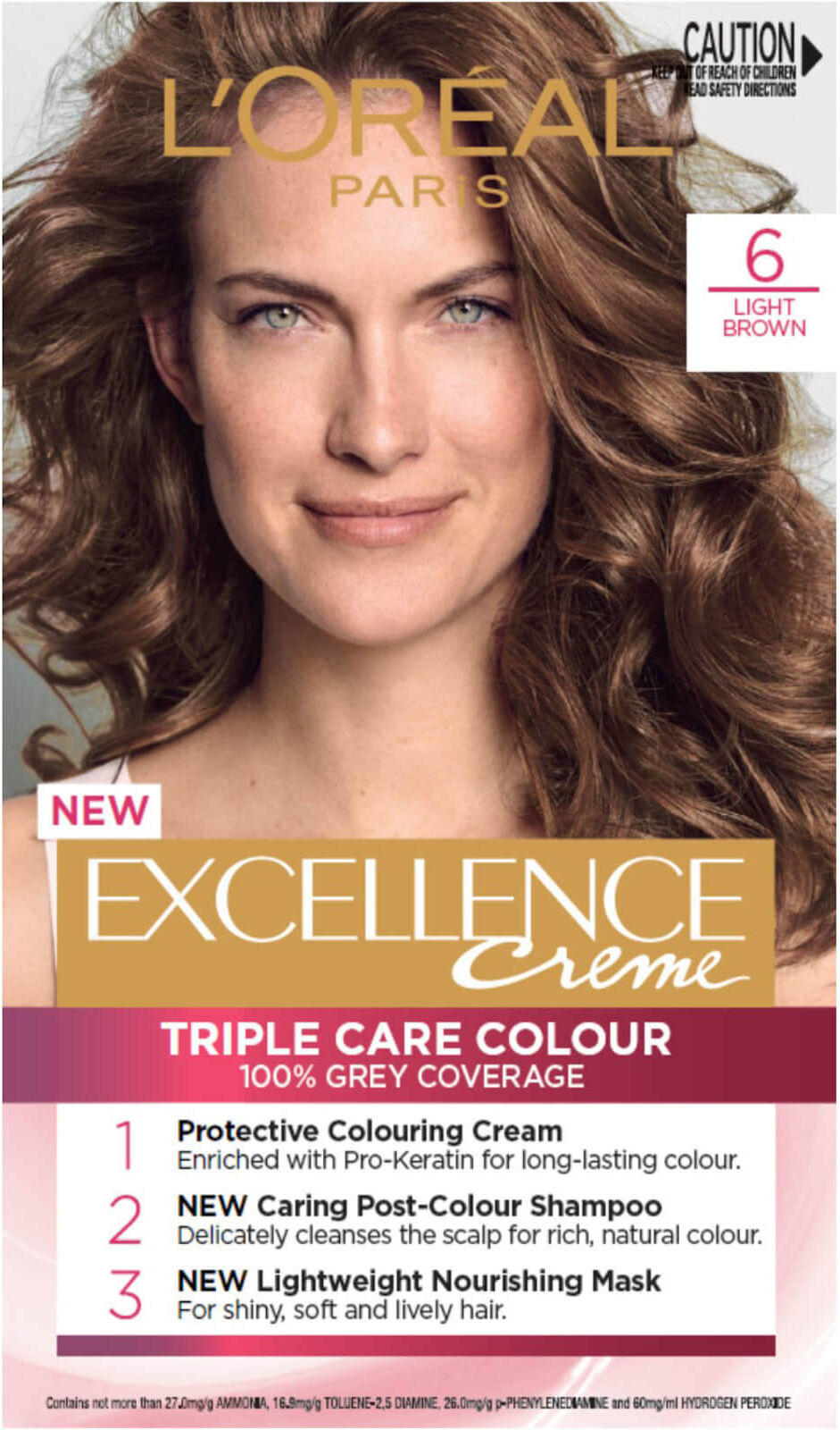 L’Oréal Paris L'Oréal Paris Excellence Creme Permanent Hair Colour - Light Brown 6.0