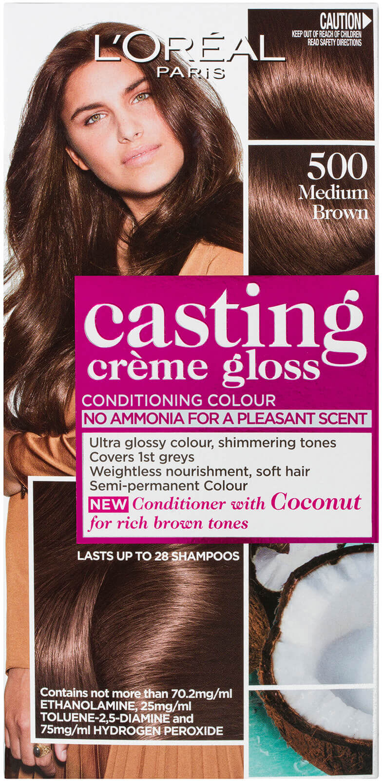 L’Oréal Paris L'Oréal Paris Casting Creme Gloss Semi-Permanent Hair Colour - Medium Brown 500