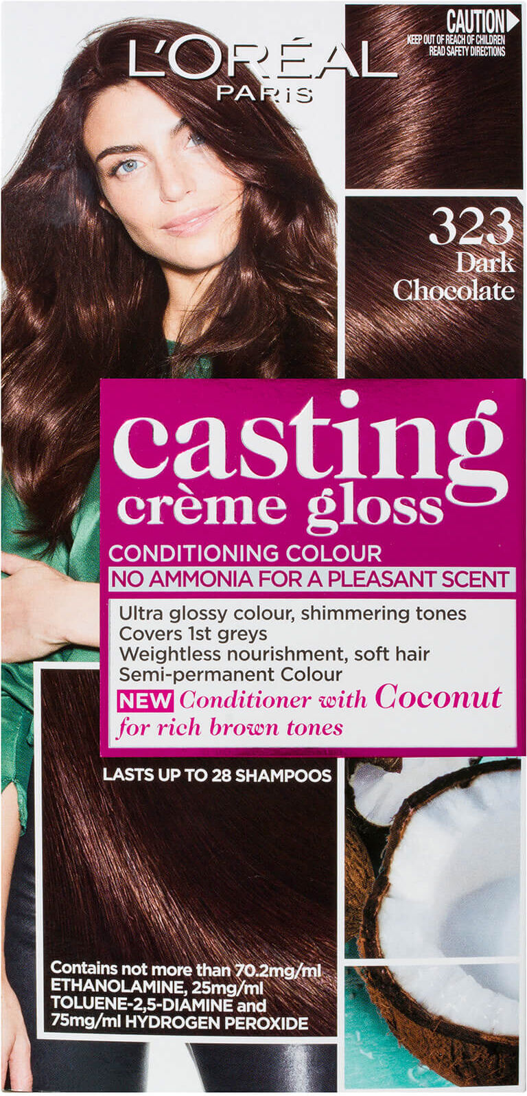 L’Oréal Paris L'Oréal Paris Casting Creme Gloss Semi-Permanent Hair Colour - Dark Chocolate 323