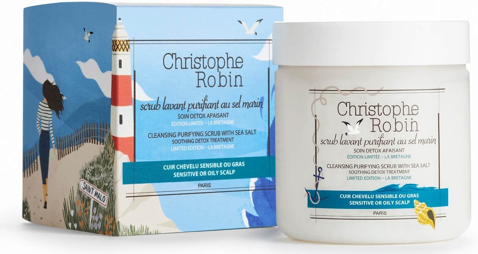 Christophe Robin New Limited Edition Cleansing Purifying Scrub with Sea Salt 250ml