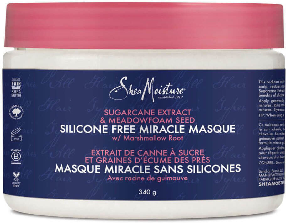 SheaMoisture Sugercane Extract and Meadowfoam Seed Silicone Free Miracle Masque 340g