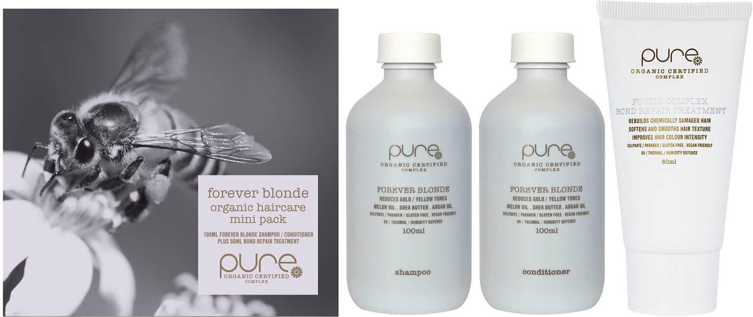 Pure Forever Blonde Organic Haircare Mini Trio Pack