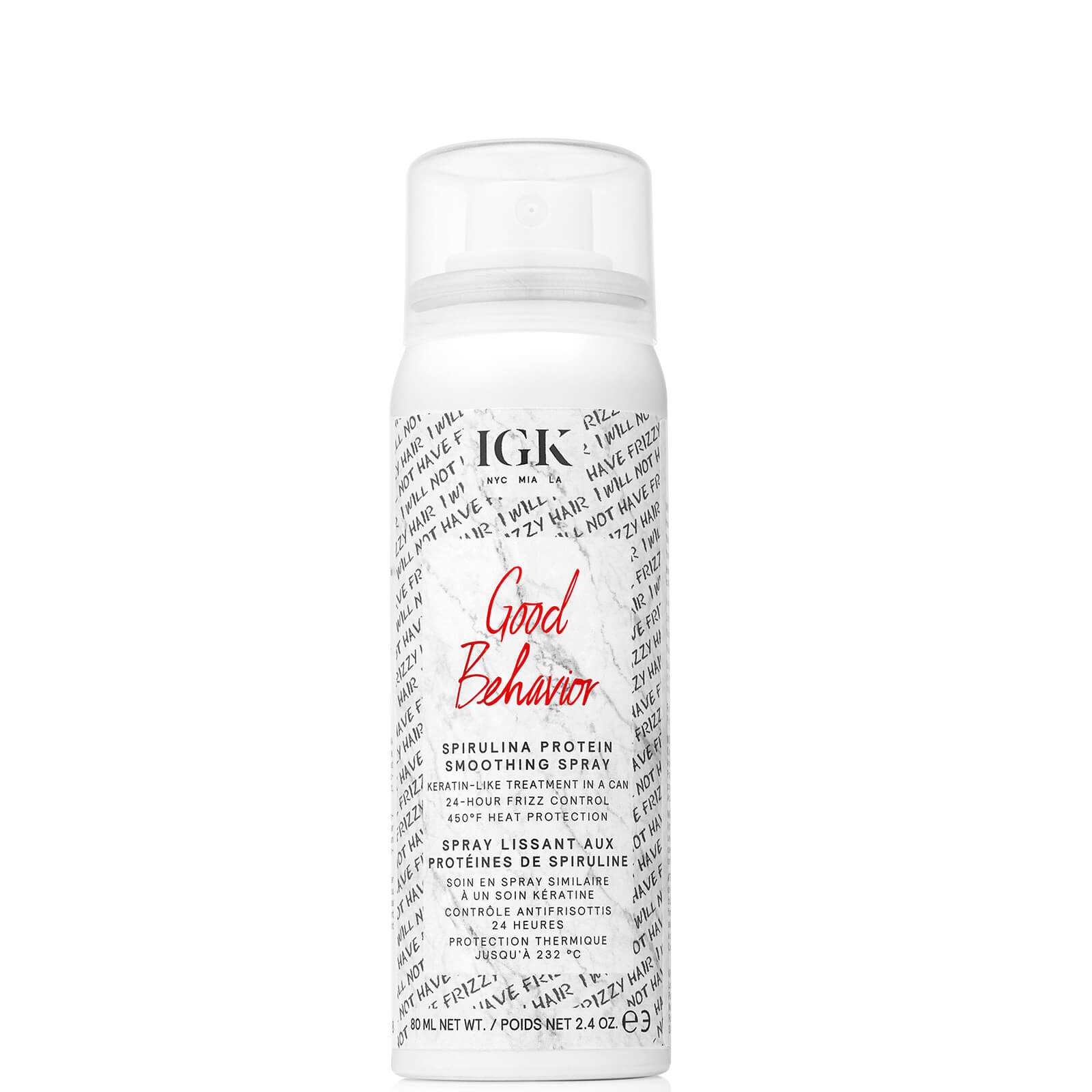 IGK Good Behavior Spirulina Protein Smoothing Spray Travel 80ml