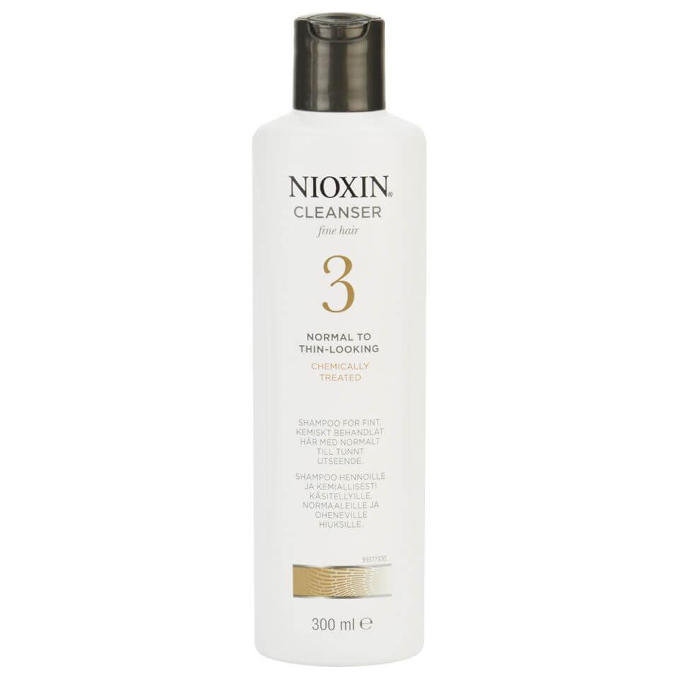 NIOXIN System 3 Cleanser Shampoo for Fine, Normal to Thin Looking, Chemically Treated Hair (300ml)