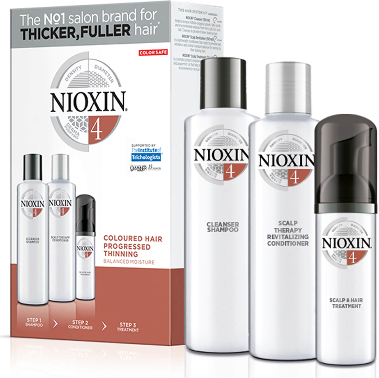 NIOXIN 3-part System Trial Kit 4 for Colored Hair with Progressed Thinning