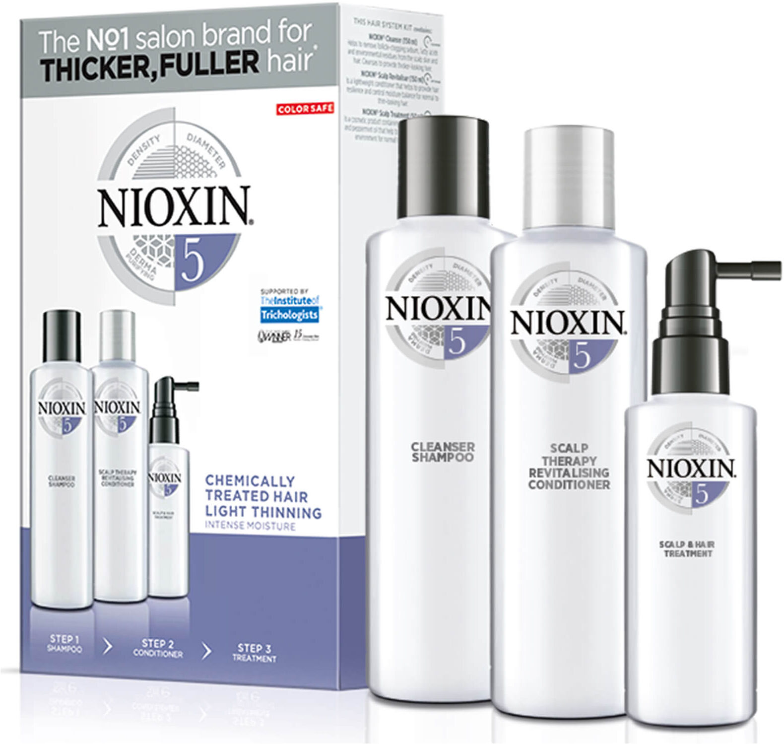 NIOXIN 3-part System Trial Kit 5 for Chemically Treated Hair with Light Thinning