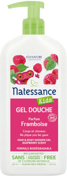 Natessance Kids Bio Gel Douche Framboise 500ml