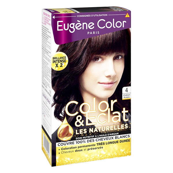 Eugène Color Les Naturelles Crème Colorante Permanente n°4 Châtain Acajou