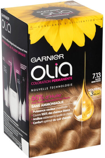 Olia Garnier Olia Coloration Permanente Sans Ammoniaque N°7.13 Blond Beige Foncé