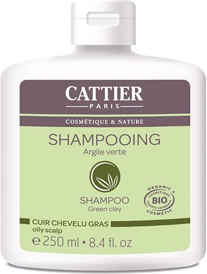 Cattier Shampooing Argile Verte Cuir Chevelu Gras 250ml