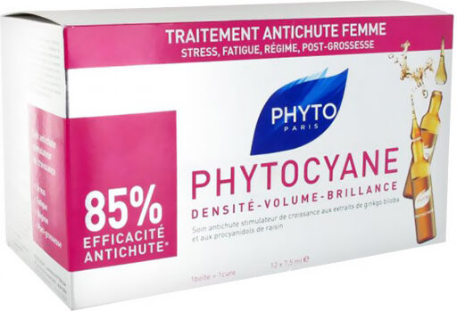 Phytocyane Traitement Phyto Anti-Chute Redensifiant Femme 12 ampoules 7,5ml