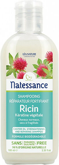 Natessance Shampooing Réparateur Fortifiant Ricin 100ml