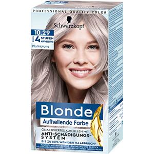 Schwarzkopf Blonde Blonde Aufheller 10.29 Platinblond (142 ml), Haarfärbemittel für Öl-aktiviertes Haare Aufhellen mit HaptIQ-System, für bis zu 4 Stufen ohne Gelbstich