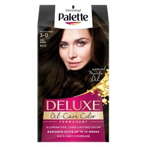 Palette Deluxe Oil-Care Color permanent hårfarve med mikroolier 800 (3-0) Mørkebrun