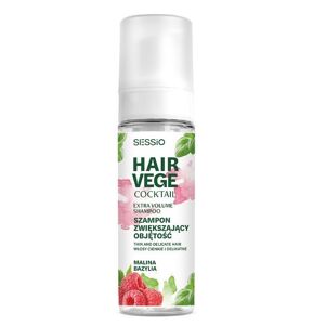 SESSIO Hair Vege Cocktail skum shampoo øger hårvolumen Hindbær og basilikum 175g