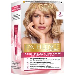 L’Oréal Paris Indsamling Excellence 3-Fold Care Cream Color 8 Blonde