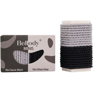 Bellody Hårstyling Minis Hair Rubber Set Classic Black & Urban Gray 10 Hair Rubbers Classic Black + 10 Hair Rubbers Urban Gray