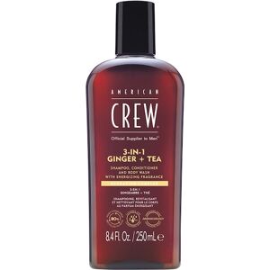 American Crew Hårpleje Hair & Body 3-in-1 Ginger + Tea Shampoo, Conditioner and Body Wash