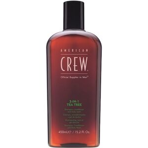 American Crew Hårpleje Hair & Body 3-in-1 Tea Tree Refreshing Shampoo, Conditioner and Body Wash