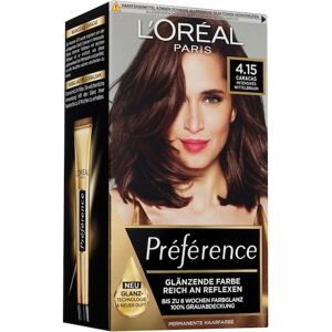 L’Oréal Paris Indsamling Préférence Permanent Blank Farve 4.15 Caracas/Intensivt mellembrun