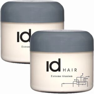 2-pack ID Hair Extreme Titanium Wax 100ml Transparent