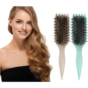 Bounce Curl Brush, Bounce Curl Defining Brush, Boar Brush Hair Brush Styling- Perfet grön