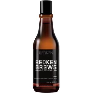 Redken Brews 3 In 1 Shampoo, Conditioner And Body Wash (300ml)